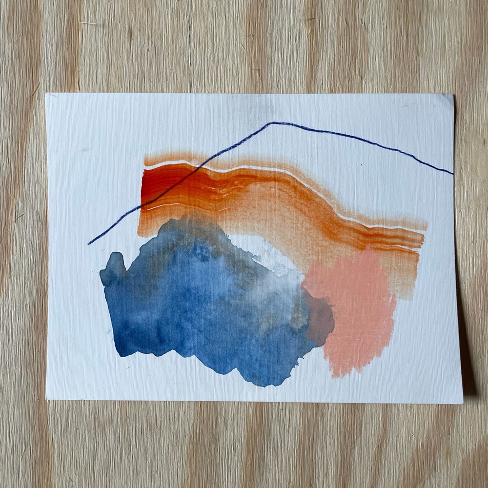 Mixed media abstract art